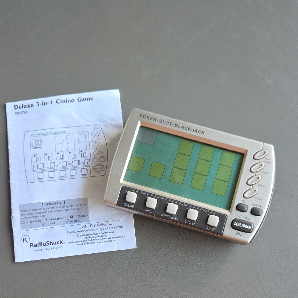 RadioShack Handheld Casino Game - Silver and Black